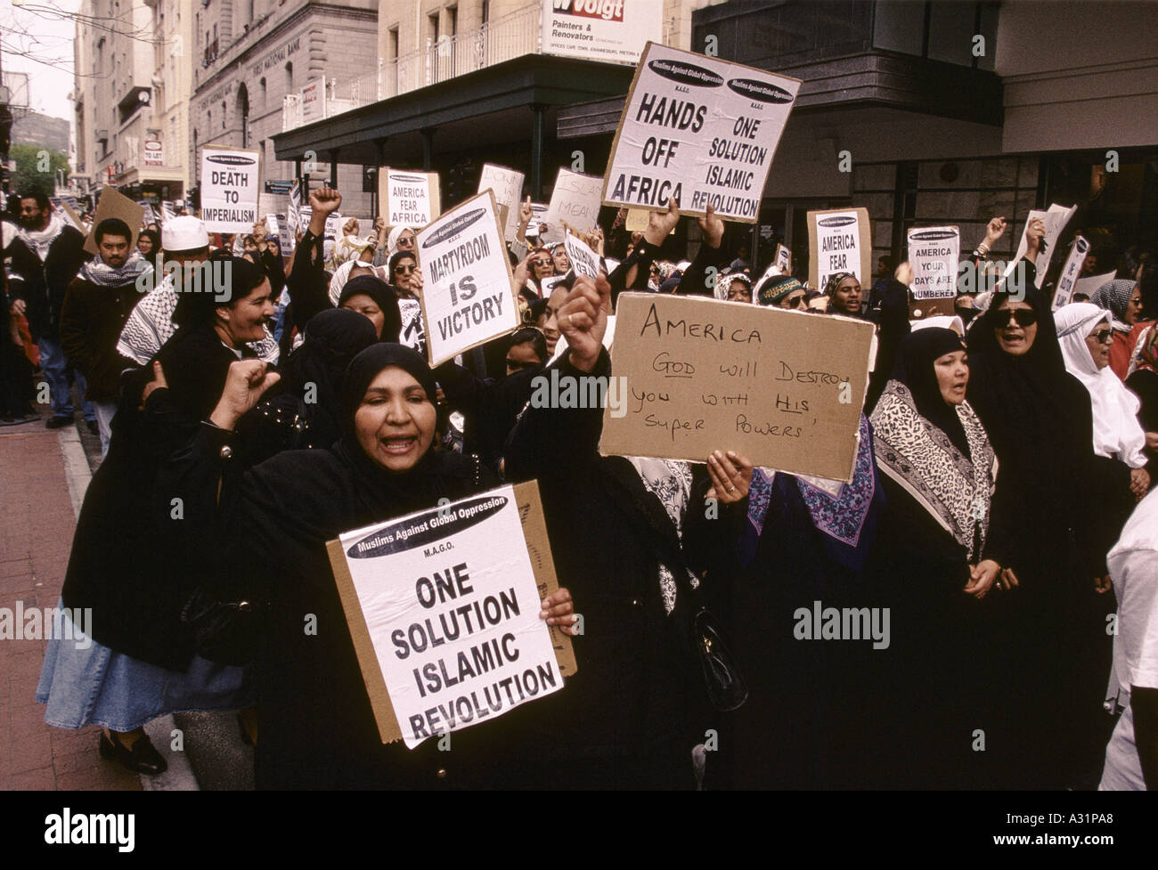 Carrying placards protesting hi-res stock photography and images - Alamy