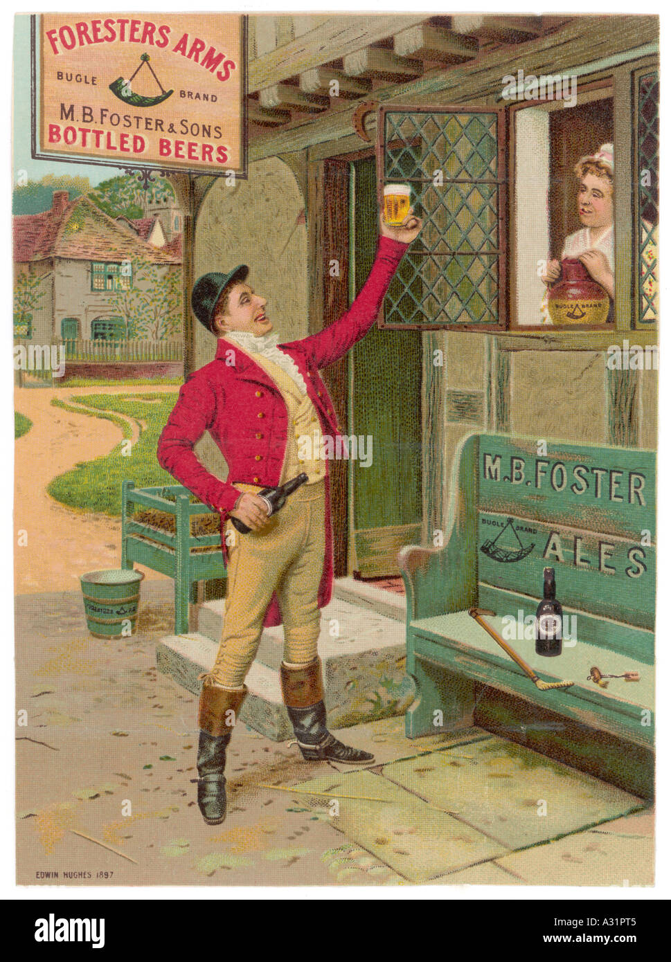 Advert Fosters Ales Stock Photo