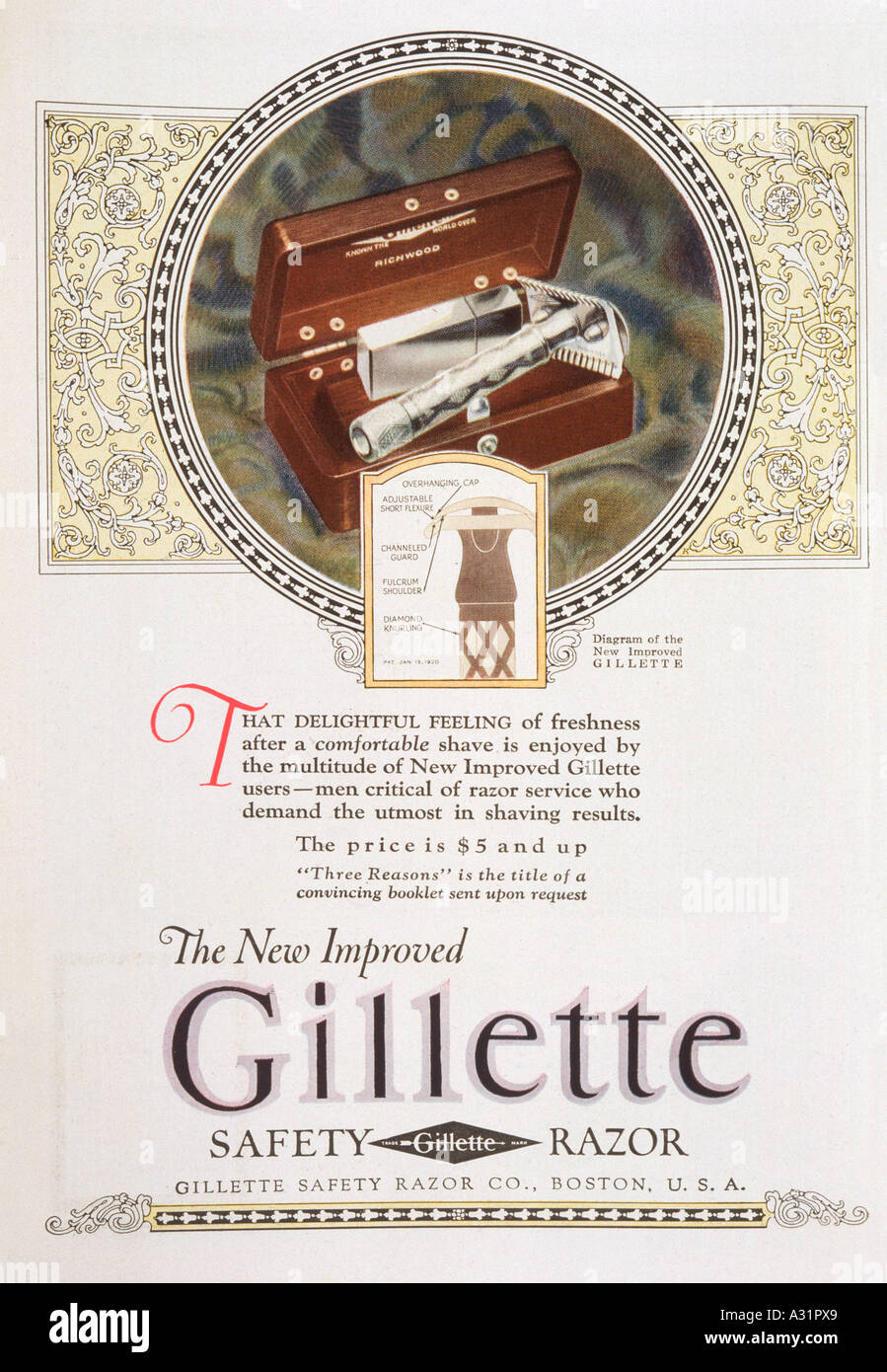 Advert Gillette Razor Stock Photo