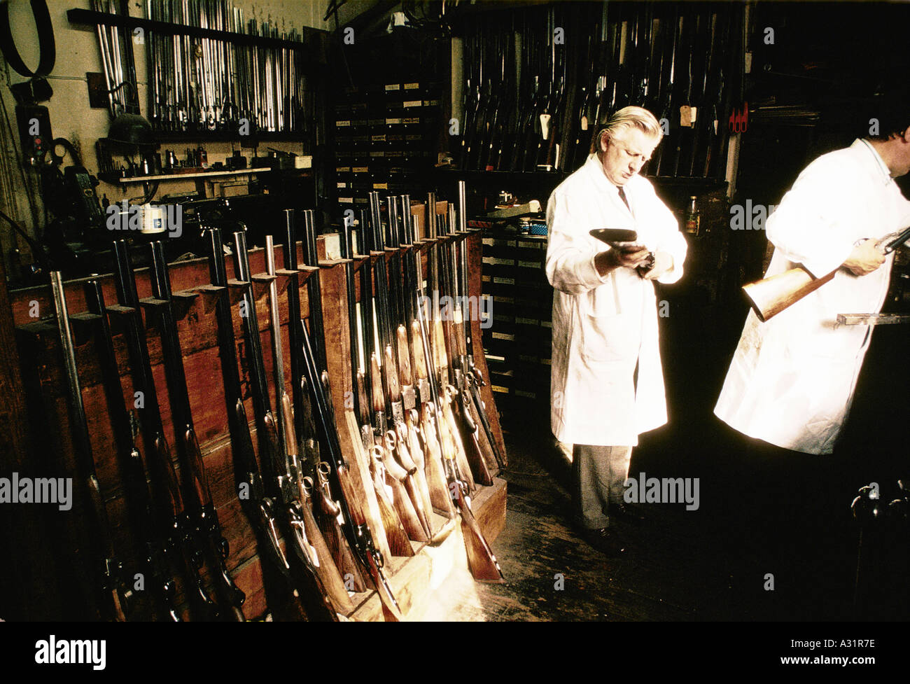 john wilkes gun and rifle makers est 1830 bleak street soho london 1994 Stock Photo