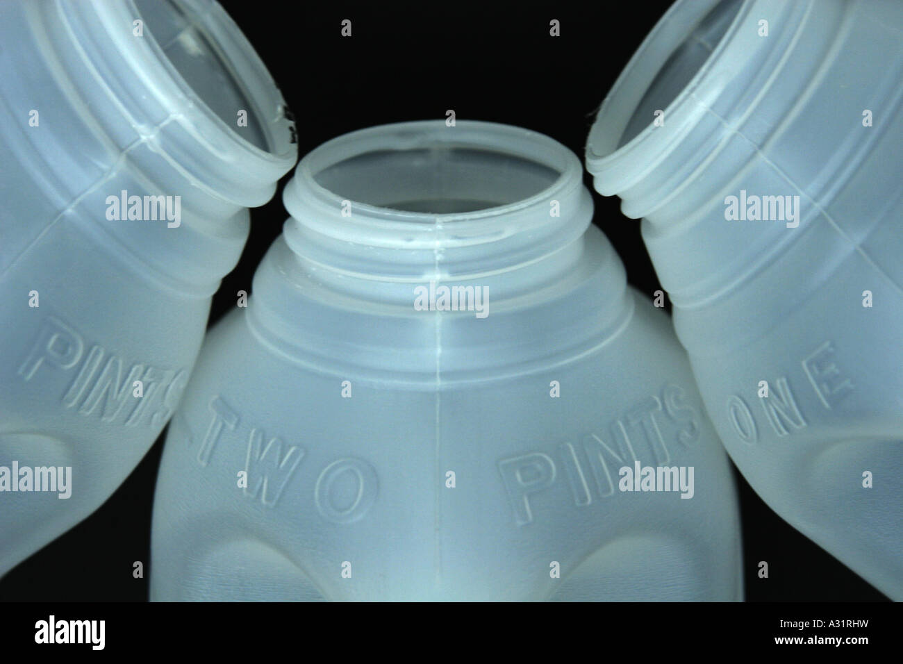 Plastic Milk Bottles Stock Photo Alamy