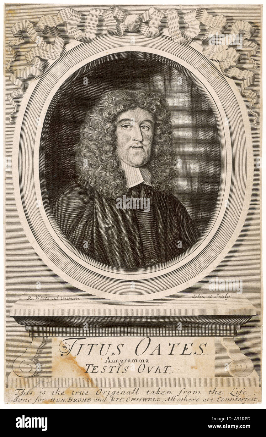Titus Oates R White Stock Photo Alamy