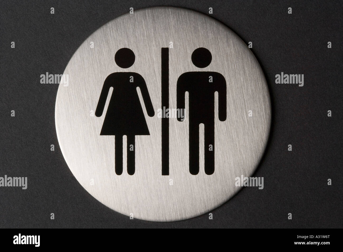 Female and male sign on toilet door stock photo alamy