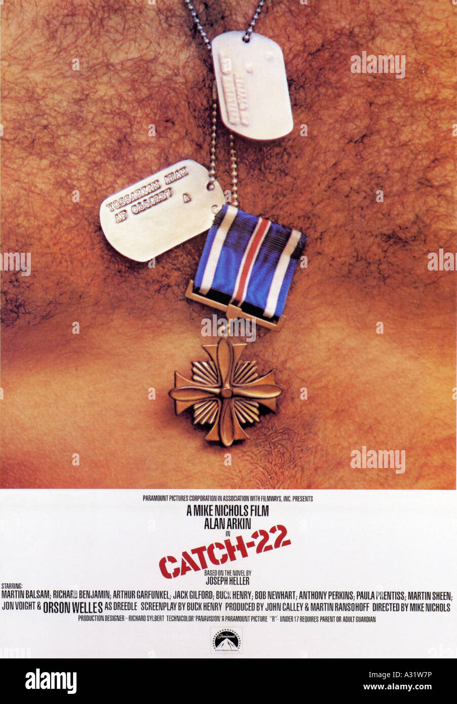 CATCH-22 poster for 1970 Paramount film with Alan Arkin Stock Photo