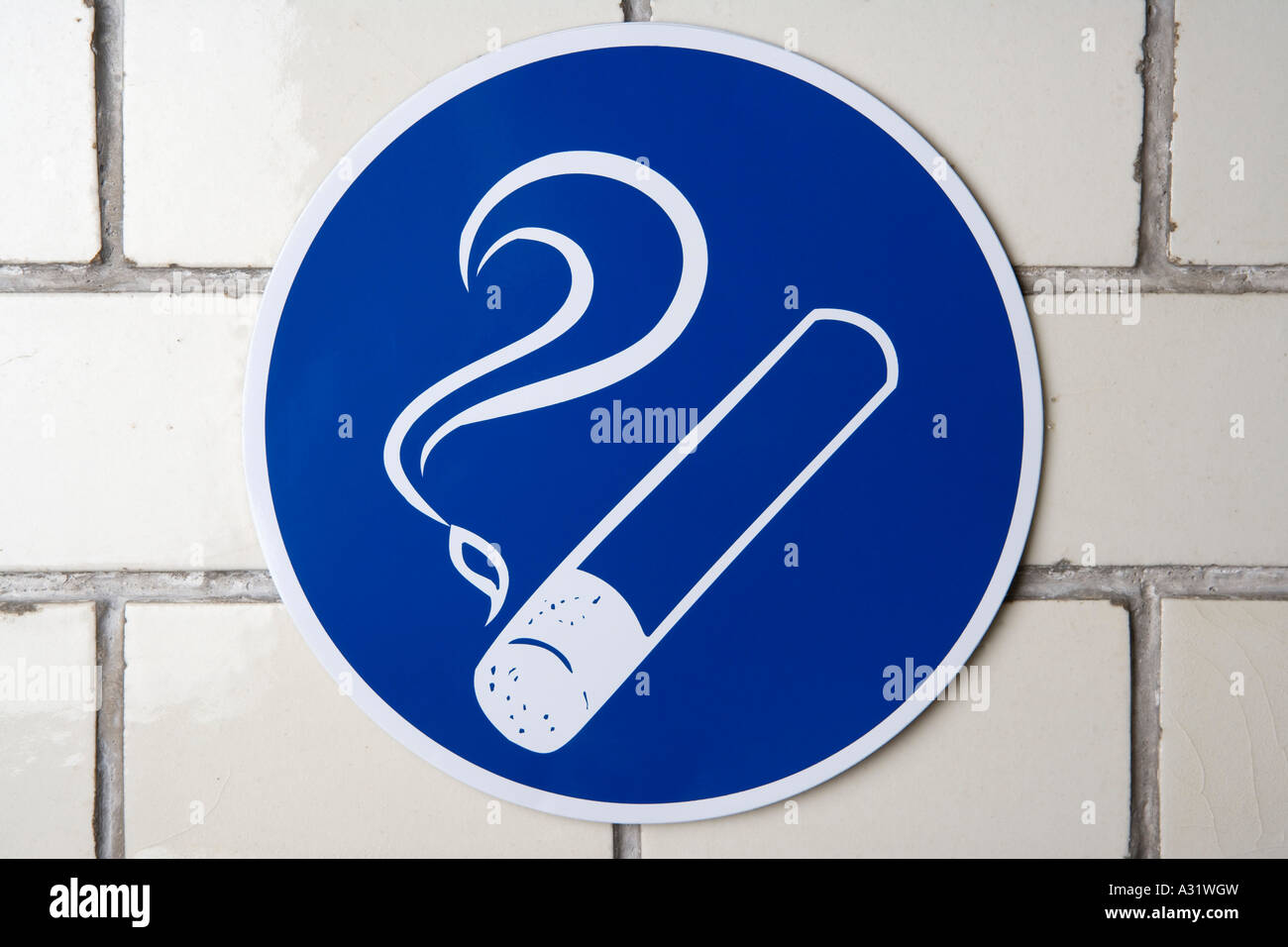 Smoking area sign Stock Photo