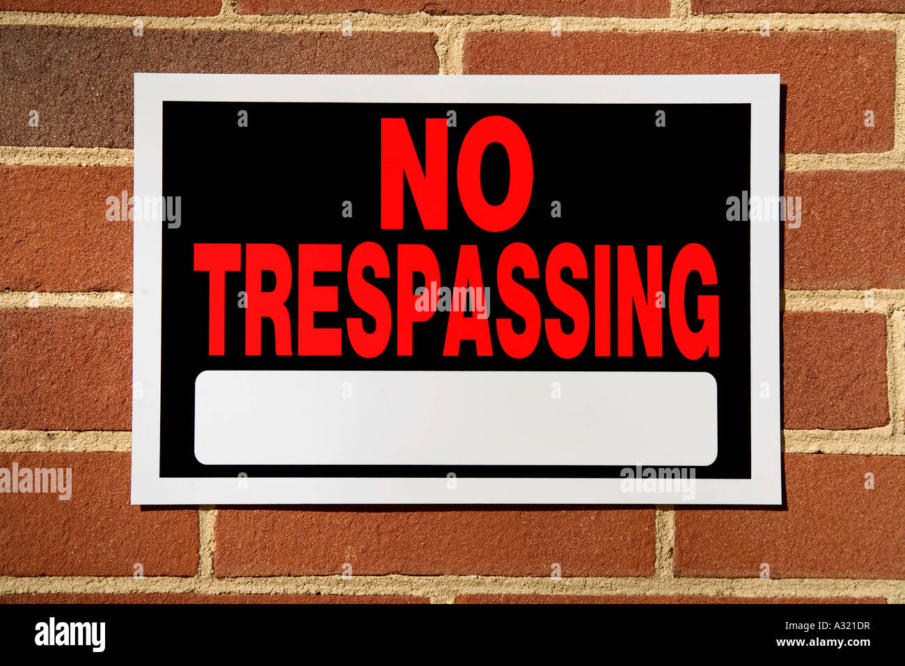 No Trespassing sign Stock Photo