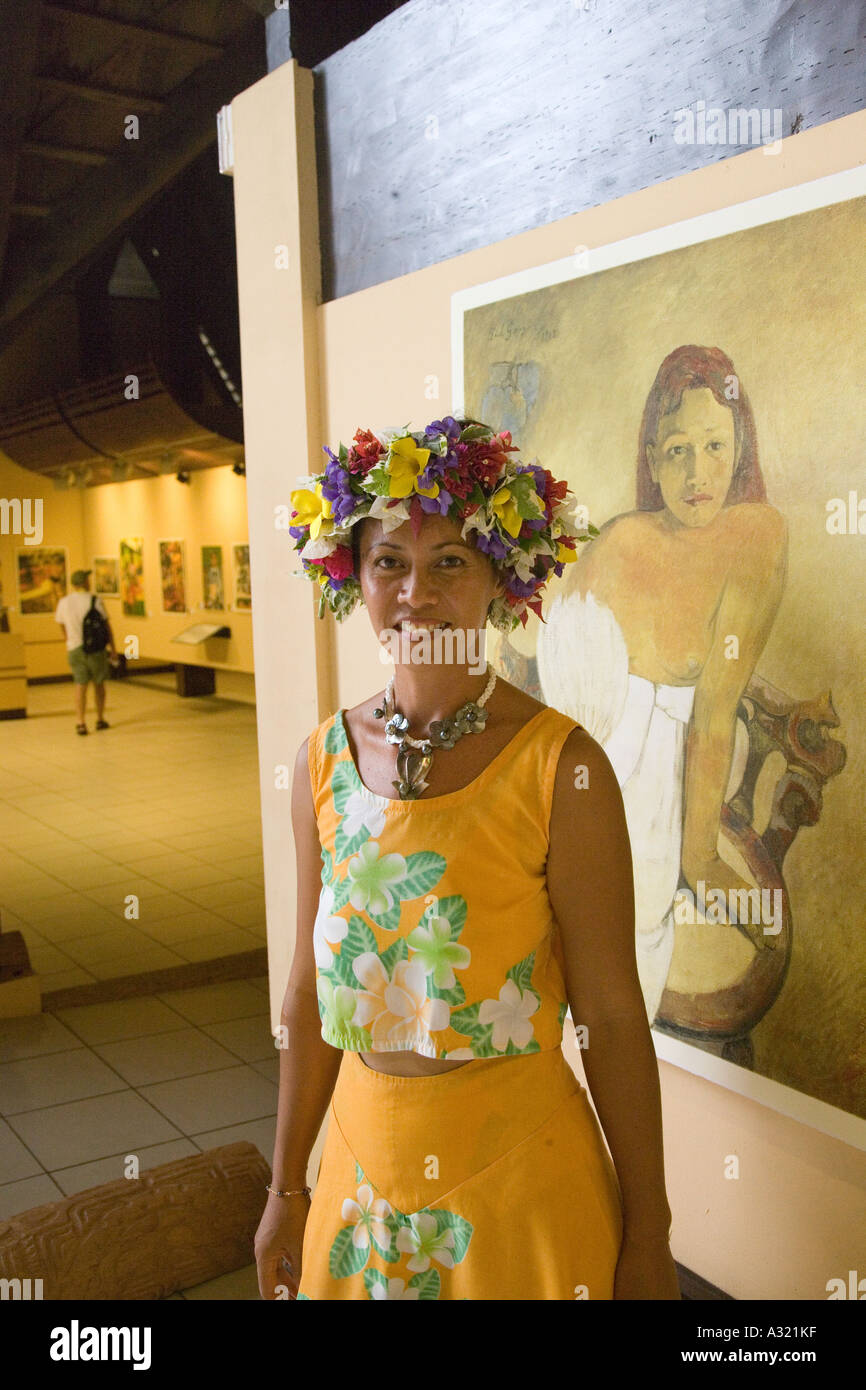 Paul Gauguin Cultural Center Atuona Hiva Oa Marquesas French Polynesia Editorial use only Stock Photo