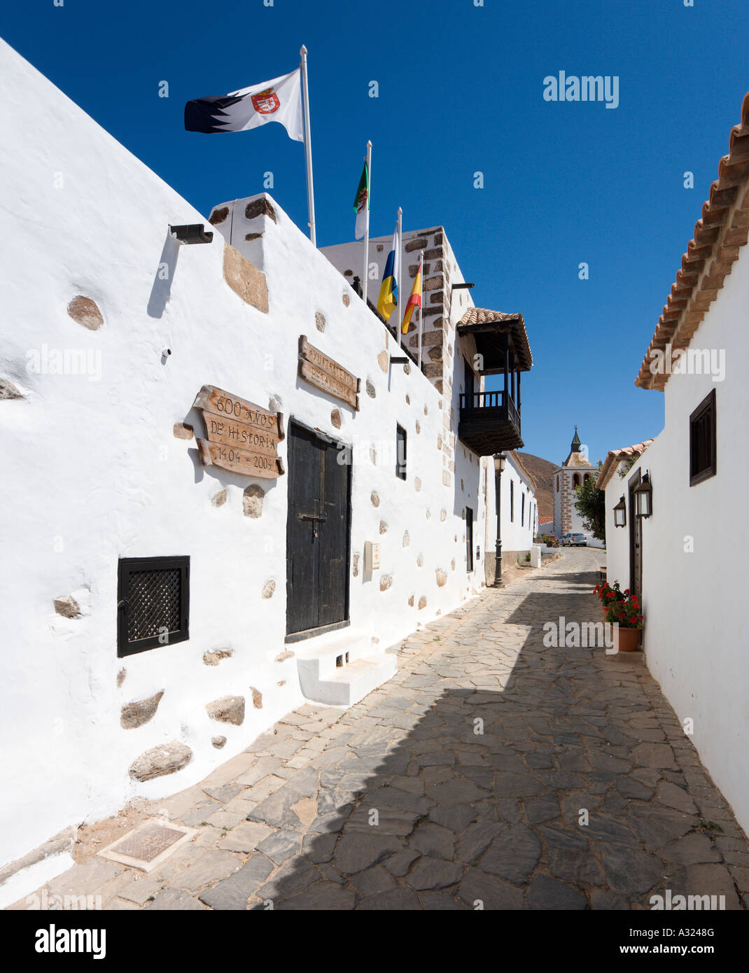 Town Hall, Betancuria (the former island capital city), Fuerteventura, Canary Islands, Spain Stock Photo