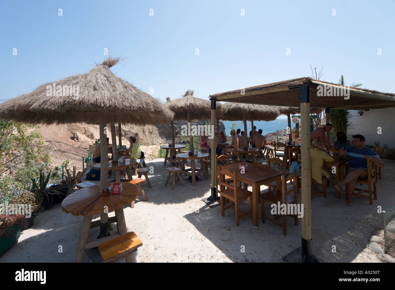 Clifftop Restaurant Playa De Papagayo Near Playa Blanca