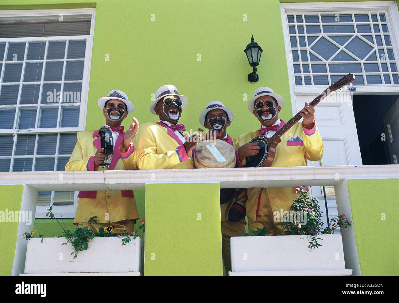 Kaapse Klopse Musicians, Cape Carnival, Cape Town, South Africa Stock Photo