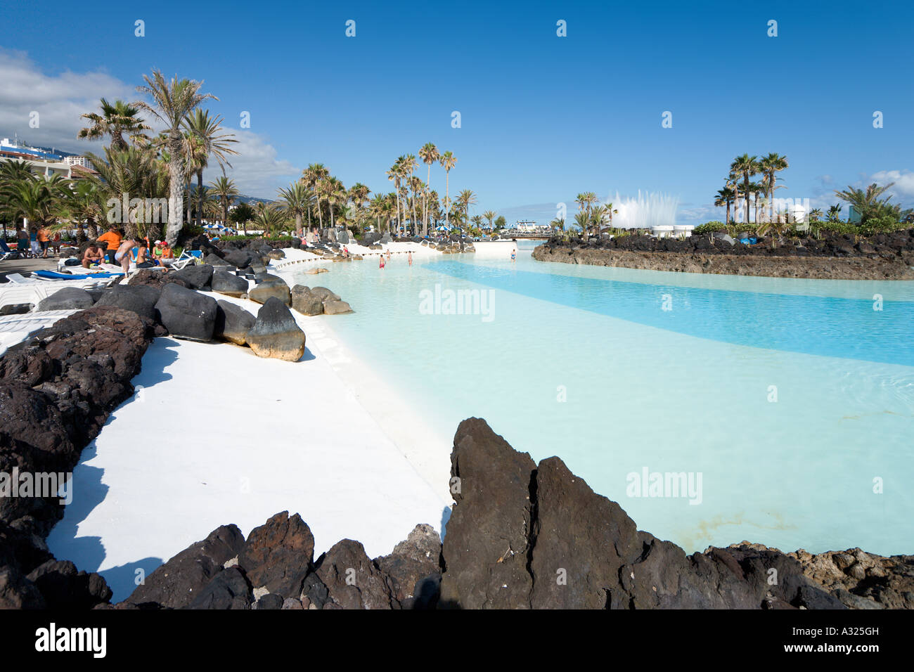 Lago Martianez Lido, Puerto de la Cruz, Tenerife, Canary Islands, Spain  Stock Photo - Alamy