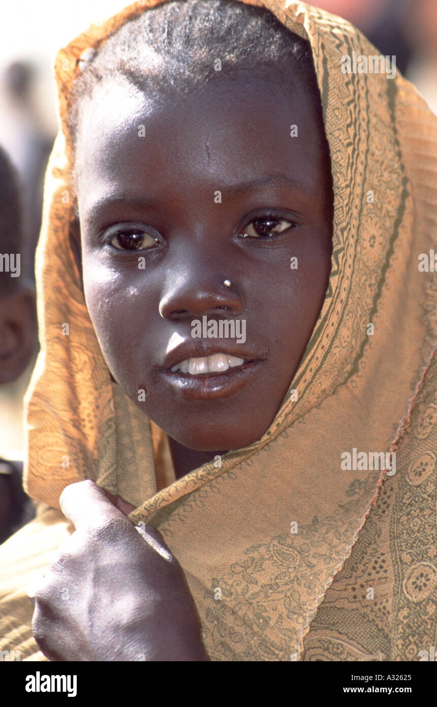 Young Bozo Girl near Mopti Mali Stock Photo