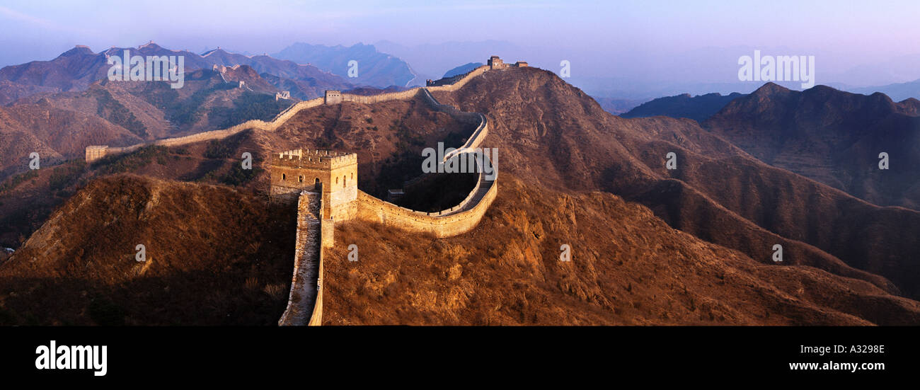 The Great Wall of China near Beijing China Stock Photo