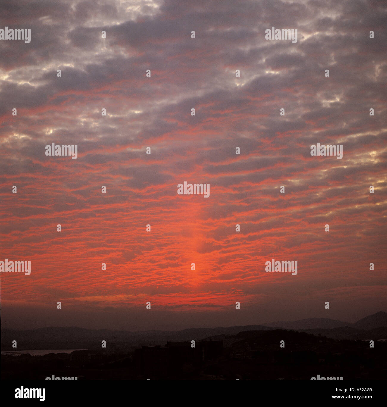 The majestic stratus clouds with the sunset Stock Photo - Alamy