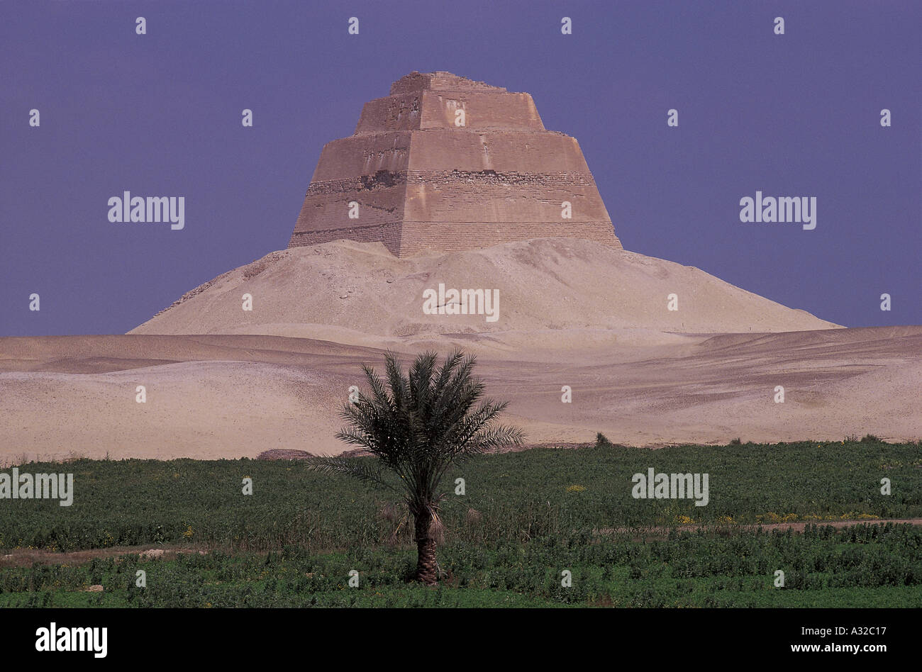 Collapsed pyramid of Meidum, may have been originally built for Huni