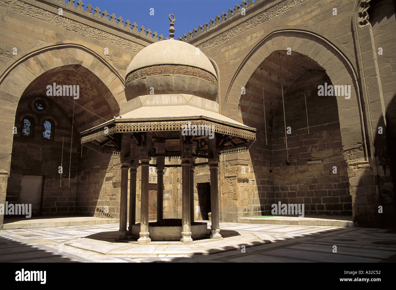 Ablutions tank  Muhammad ibn Qalawun Mosque, 14th CE Stock Photo