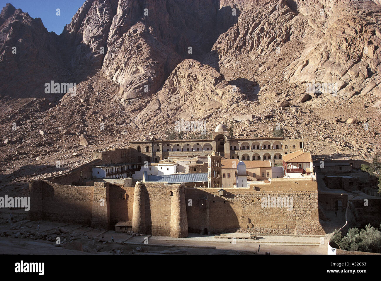 St Catherine s Monastery in Sinai Founded in 527 by the Byzantine emperor Justinian I. Stock Photo