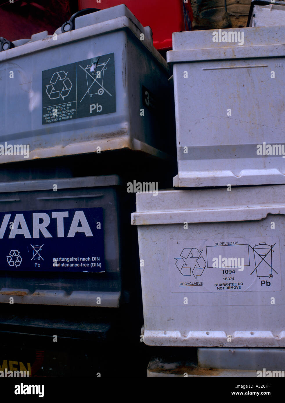 Batteries being collected to prevent pollution and to be recycled North Wales Stock Photo Alamy