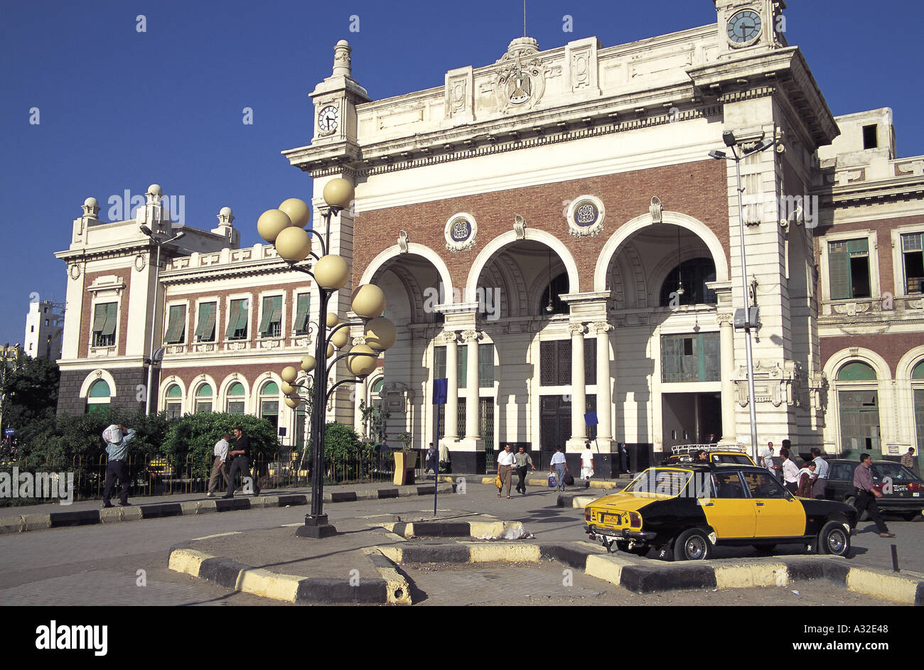 Misr railway station in Alexandria, Egypt, 1876 Stock Photo Alamy