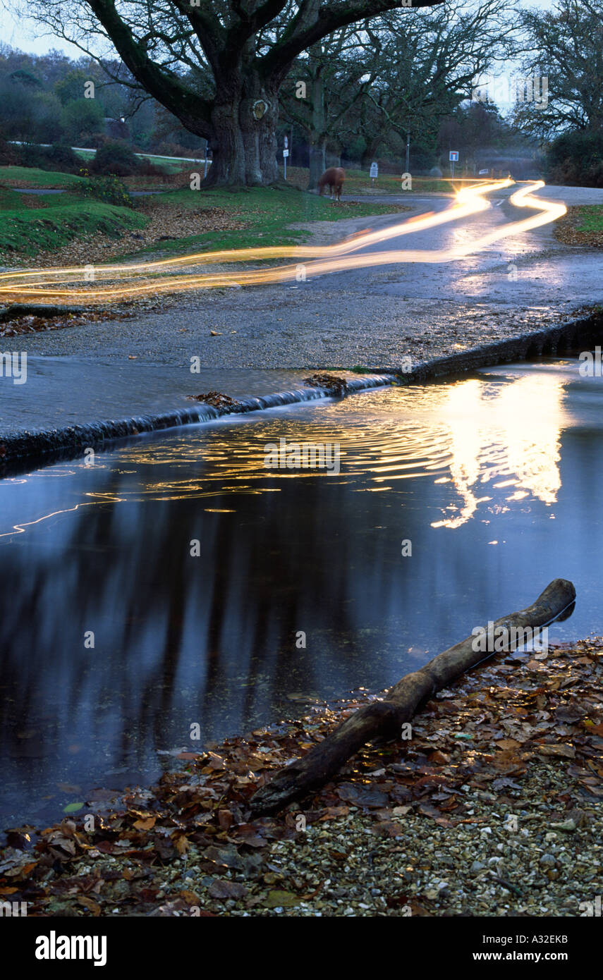 New Forest river ford Stock Photo