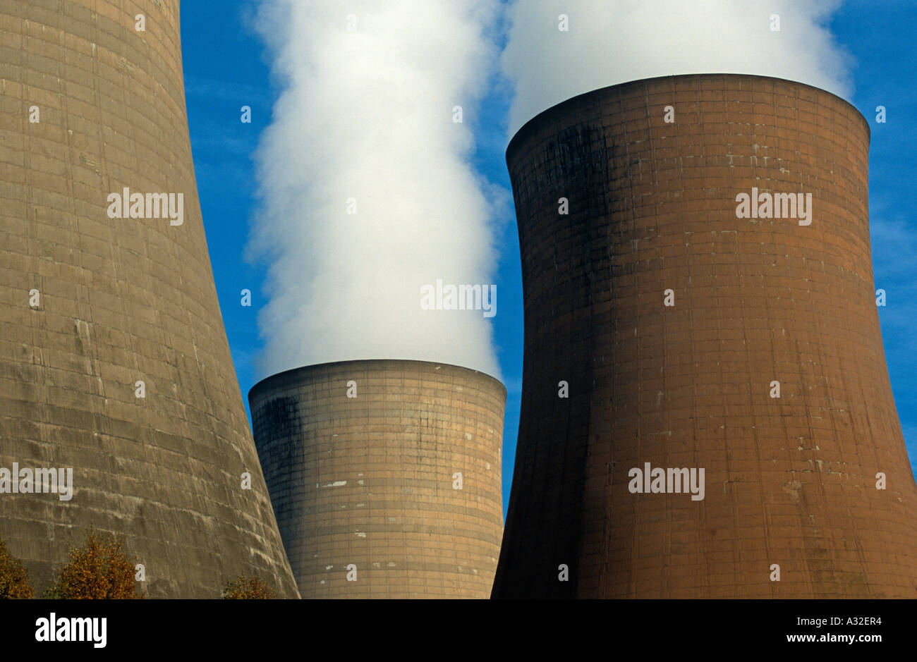 Steam Emissions from the Cooling Towers of a coal fired power station