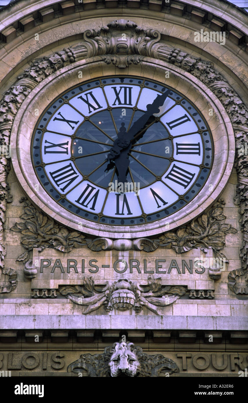Architectural detail of a clock in Paris city France Stock Photo Alamy