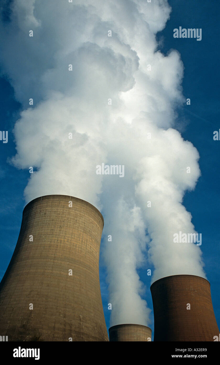 Steam Emissions from the Cooling Towers of a coal fired power station