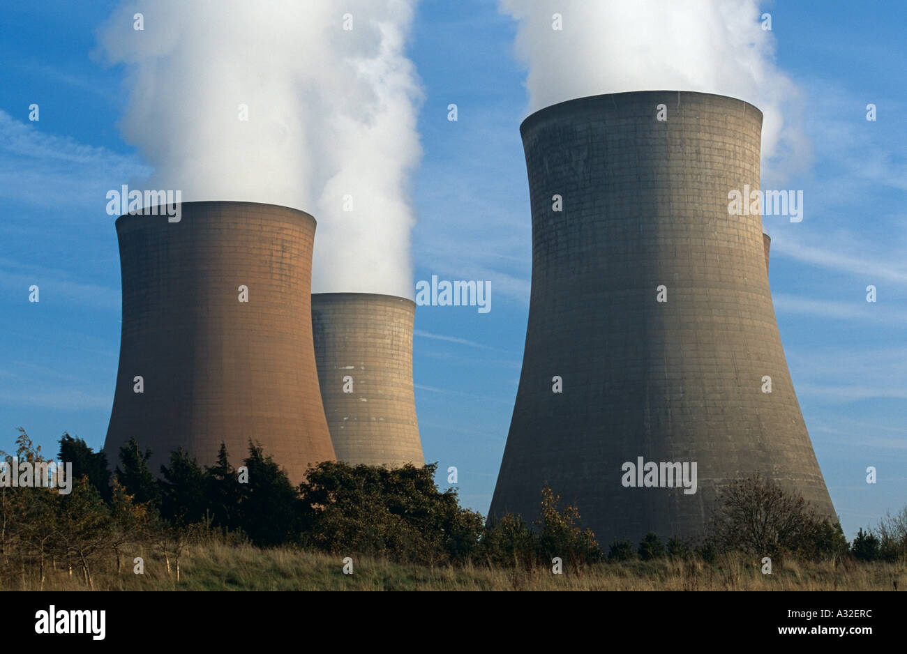 Steam Emissions from the Cooling Towers of a coal fired power station
