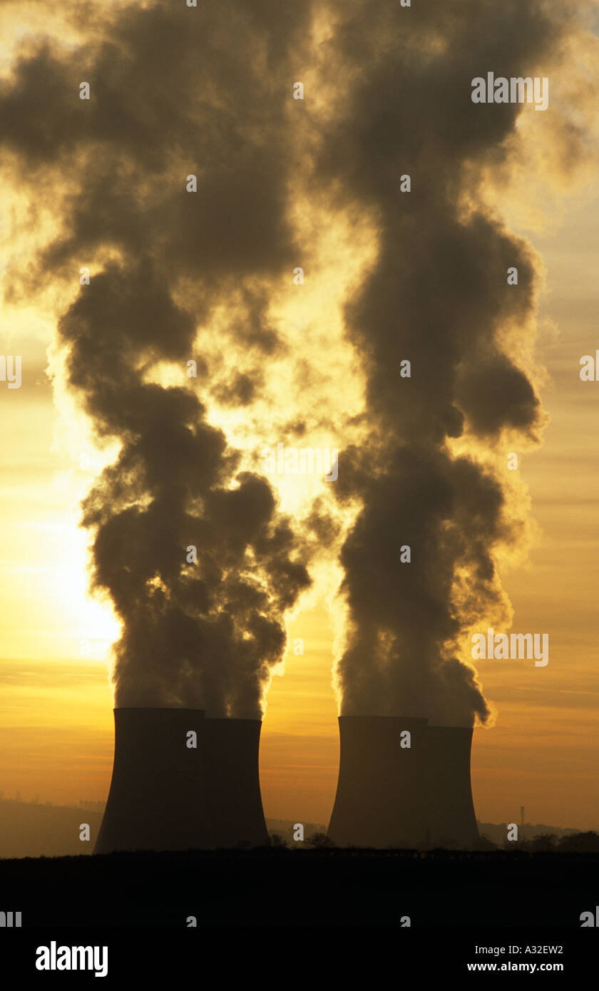Steam Emissions from the Cooling Towers of a coal fired power station