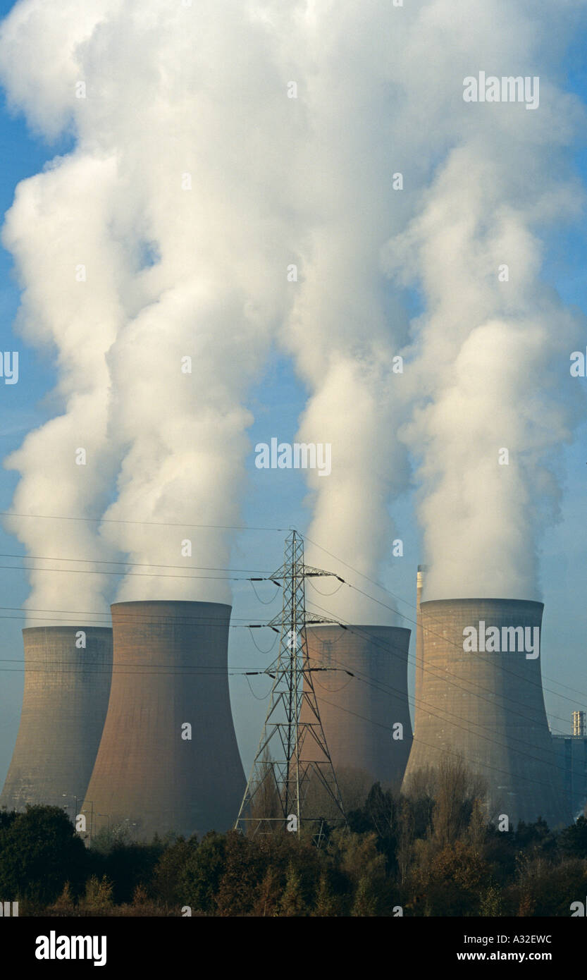 Steam Emissions from the Cooling Towers of a coal fired power station