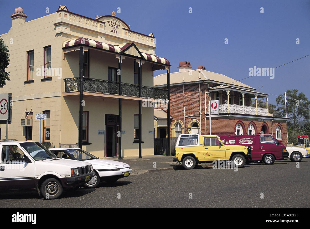 Traditional architecture in the NSW  country town of Wingham Stock Photo