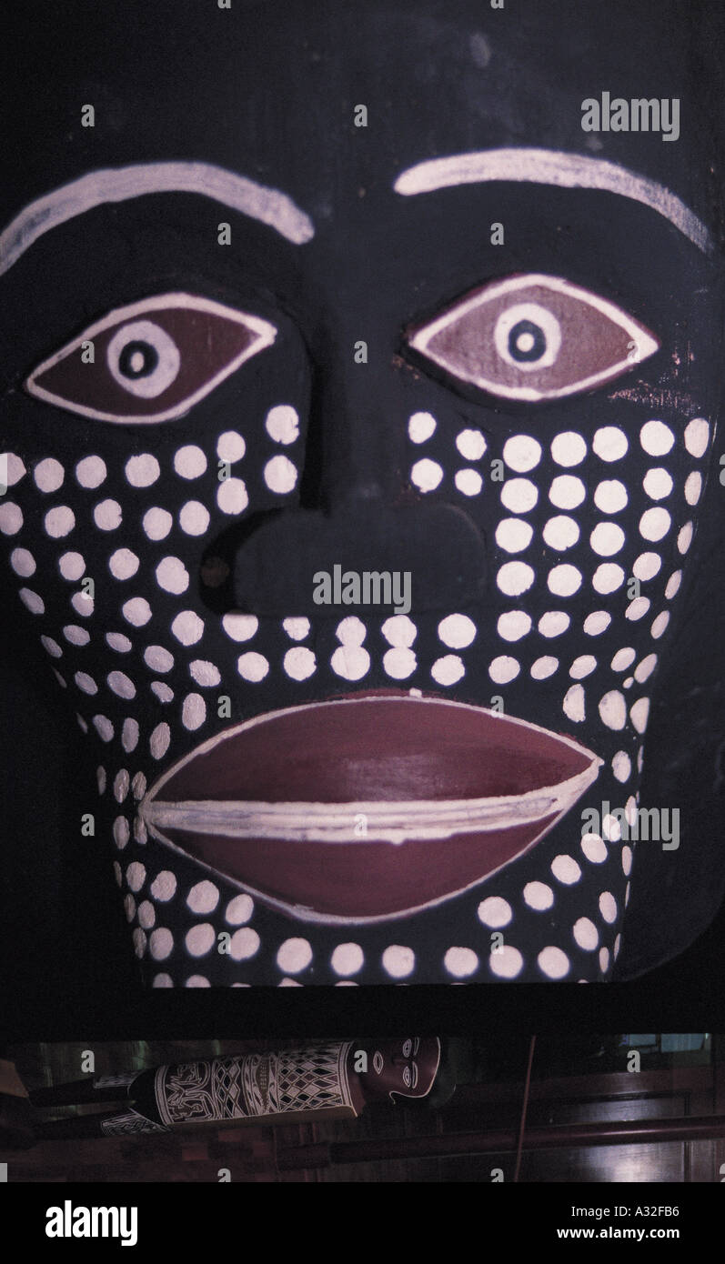 Handcarved Aboriginal tribal mask Stock Photo Alamy