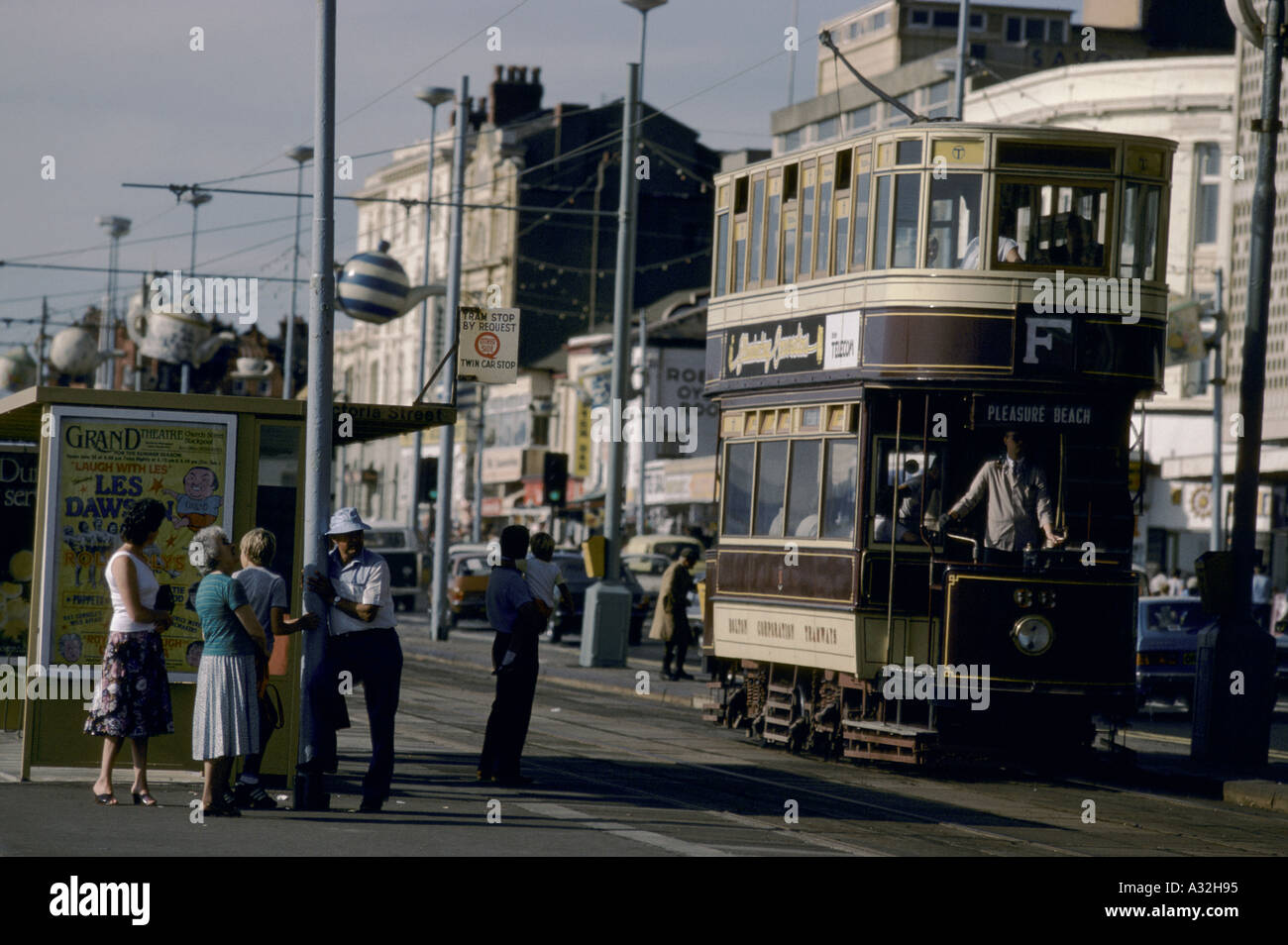 tram in blackpool Stock Photo Alamy