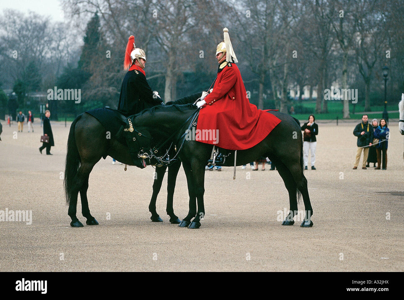 The Household Cavalry, Changing of the Guard, Buckingham Palace, London, United Kingdom Stock Photo