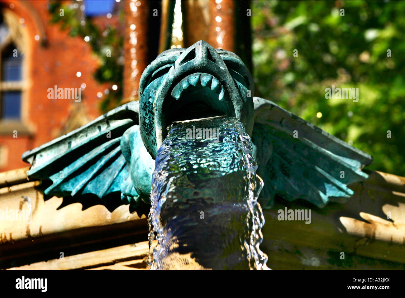 Grotesque water spout, manchester, england Stock Photo Alamy