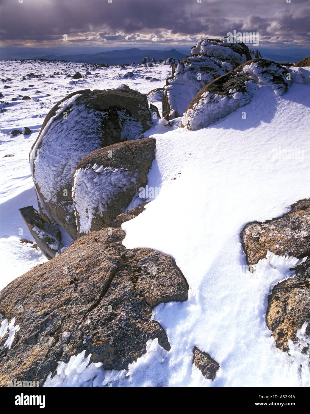 Mount Wellington in Snow Stock Photo