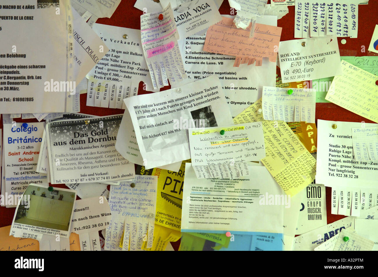 notices spanish supermarket tenerife customer notice board horizontal