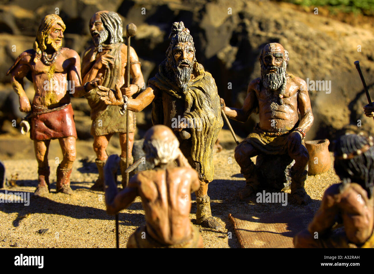 model village models figures tiny small people ancient cavemen