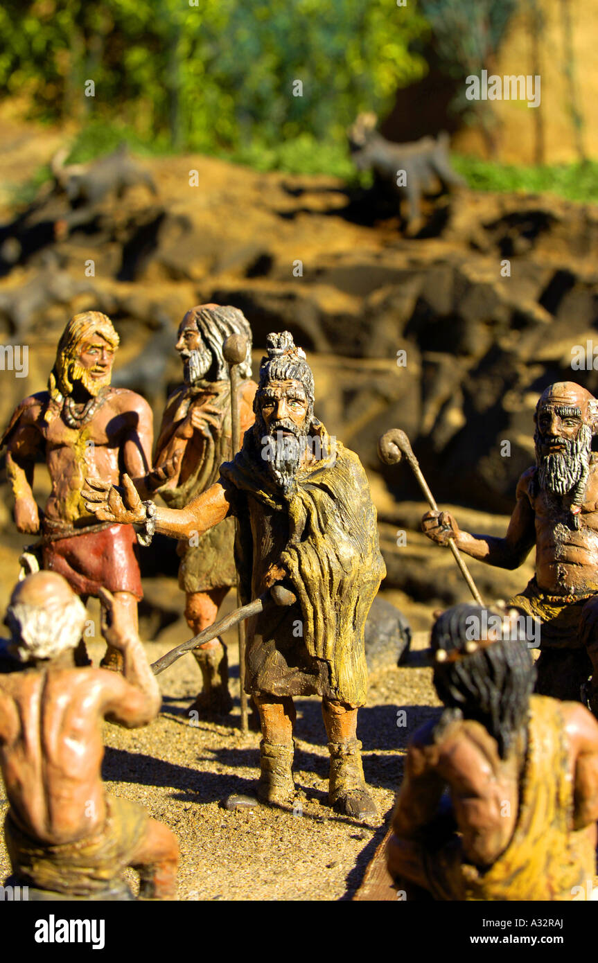 model village models figures tiny small people ancient cavemen