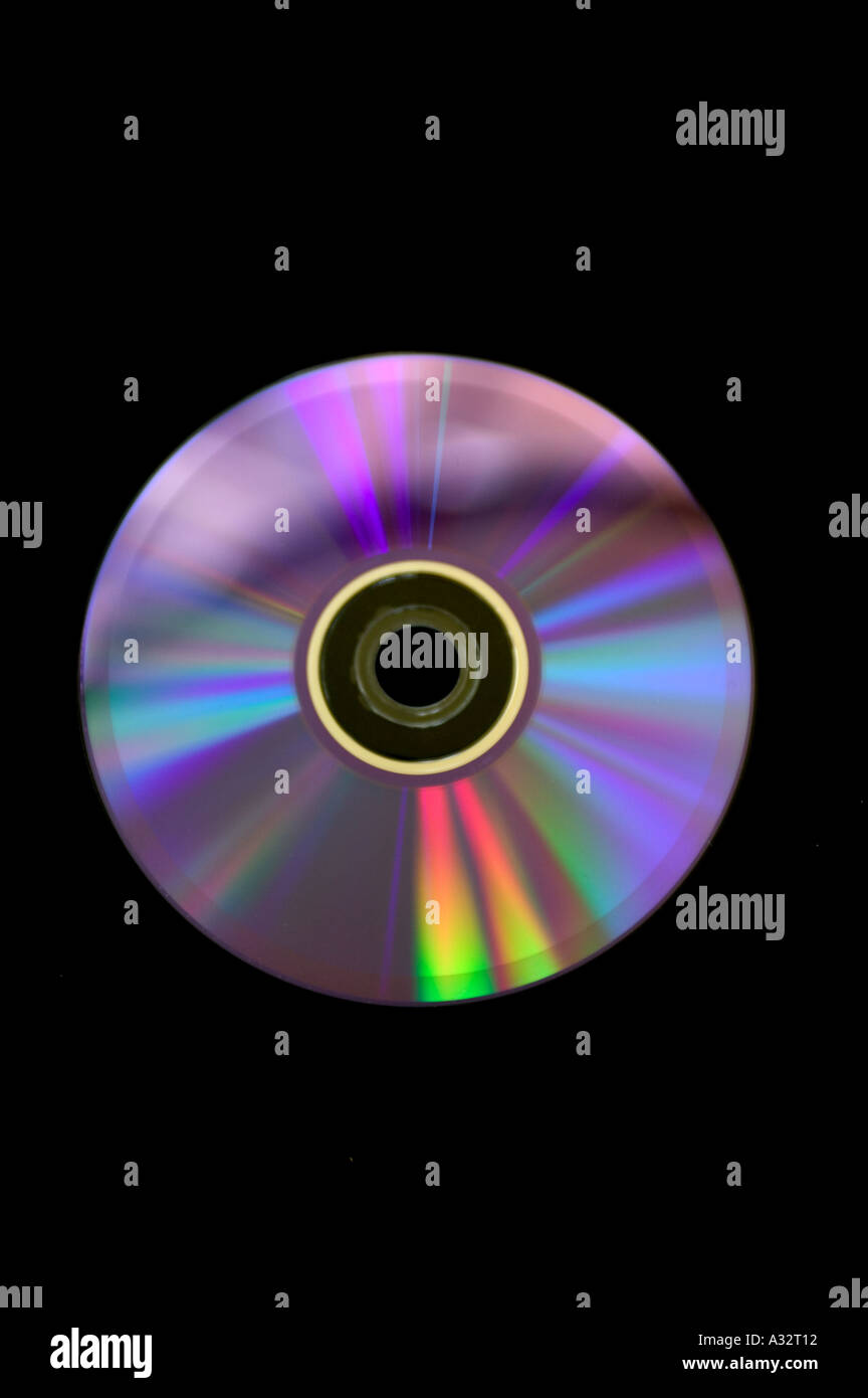 compact disc on a black background Stock Photo