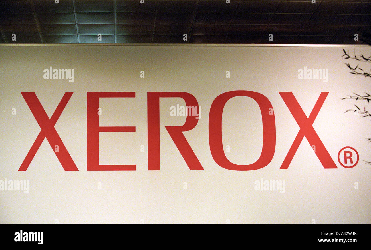 CeBIT 2005 - logo of the Xerox Corporation, Hannover, Germany Stock Photo