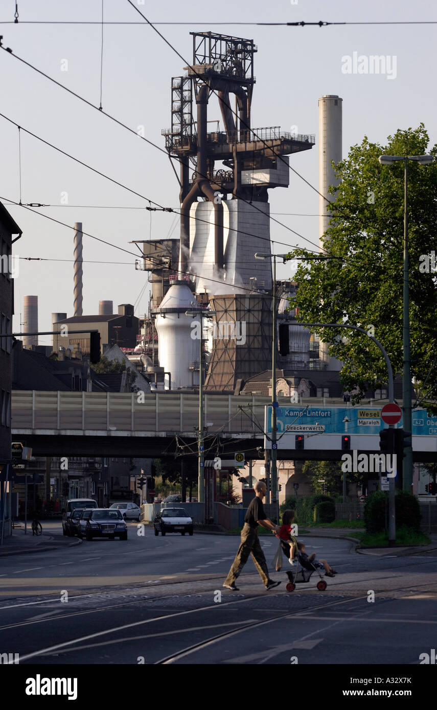 ThyssenKrupp smelting works in Duisburg, Germany Stock Photo