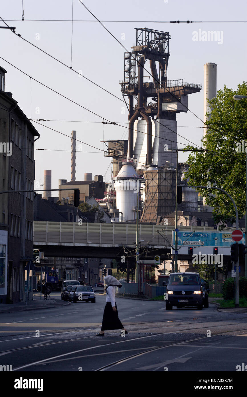 ThyssenKrupp smelting works in Duisburg, Germany Stock Photo