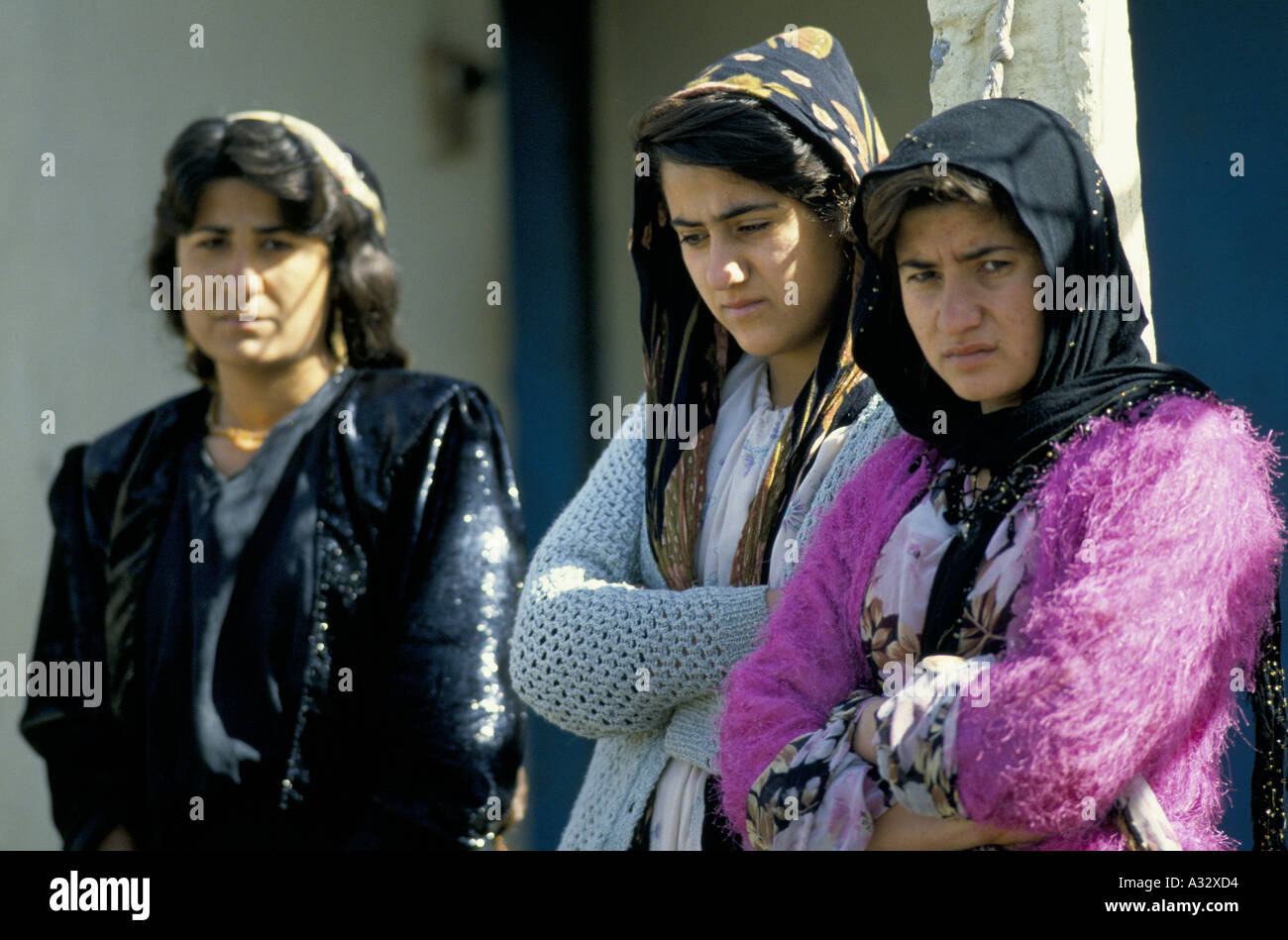The Barzani Widows: The Iraqi army rounded up 8,000 Barzani men and boys in 1983. The men have not been seen since then. Stock Photo