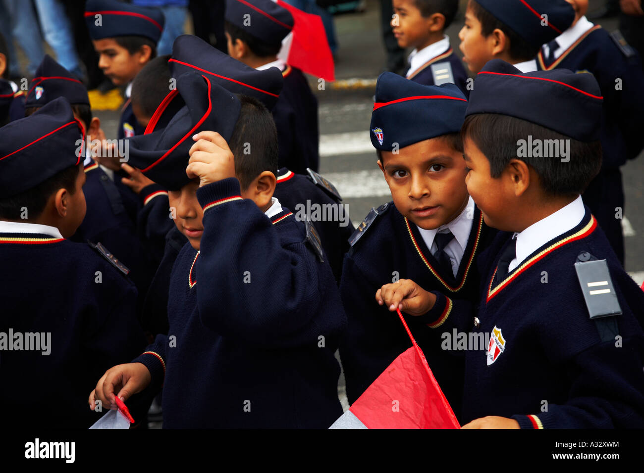 navy kids Lima Stock Photo