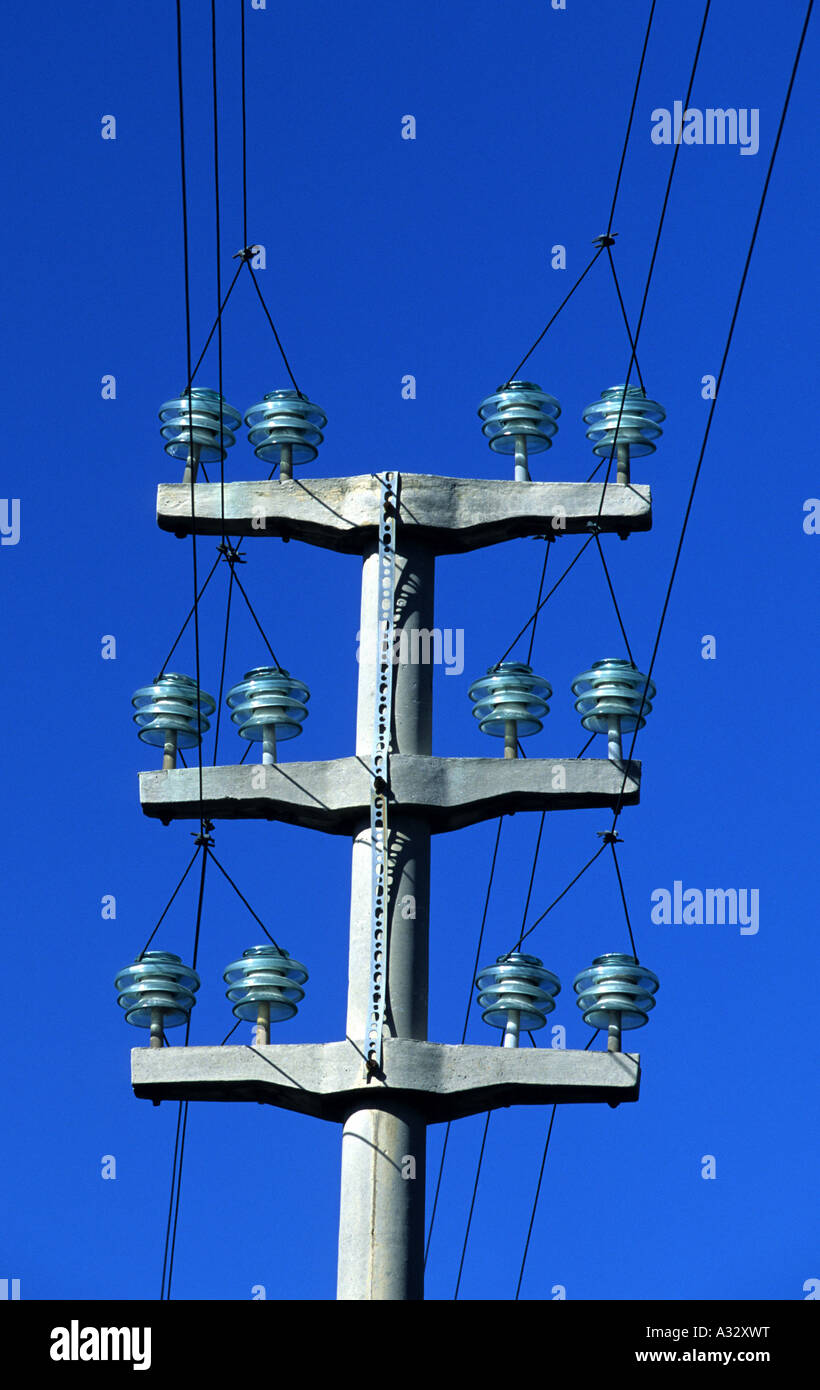 High voltage electricity wires near Rome, Italy Stock Photo Alamy