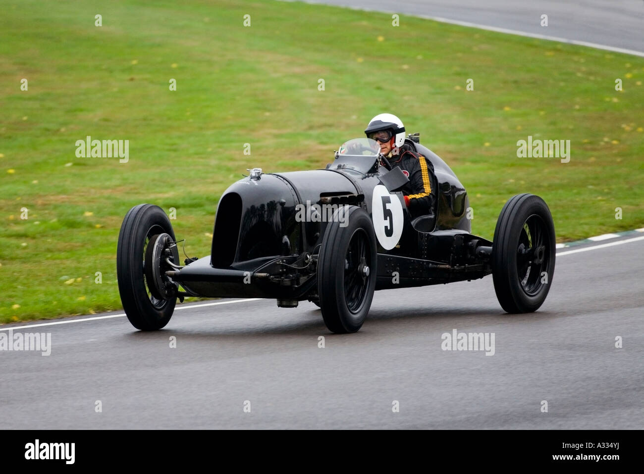 1936 Bentley Pacey Hassan Special in the Brooklands Trophy race at Goodwood Revival, Sussex. Stock Photo