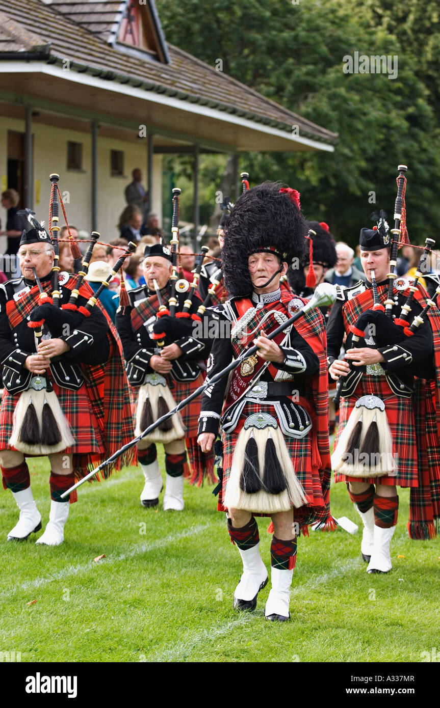 Drum Major Leading Inverness Royal British Legion Pipe Band at the