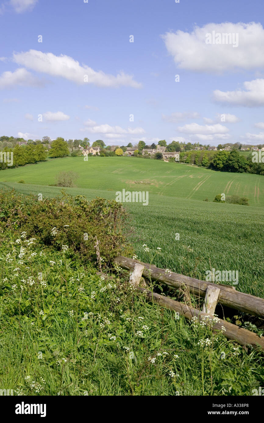 The Cotswold village of Hazleton, Gloucestershire Stock Photo