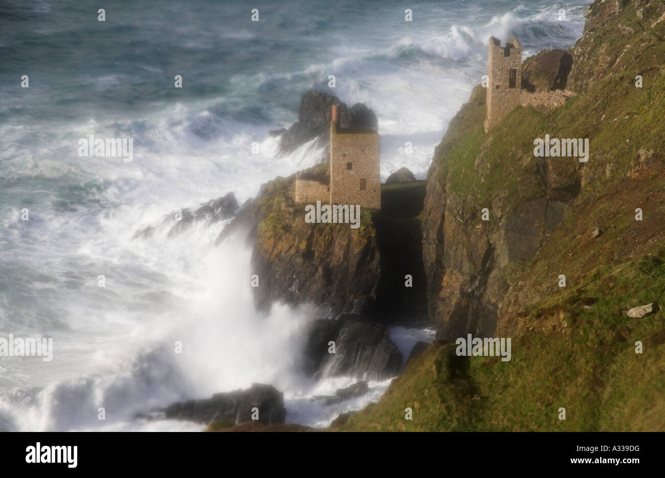 Botallack Tin Mine Crowns Mine Winding Engine House near St Just Lands ...